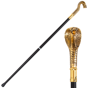 Bastones de lujo para disfrazarse de rey egipcio, bastones de apoyo negros y dorados - Product Image 3