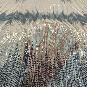 Pháp vải ren với màu sắc đôi hạt <span class=keywords><strong>Sequins</strong></span> và thạch cho đám cưới & bên Dresses cho Thổ Nhĩ Kỳ - Product Image 6