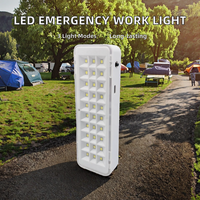 Lampe de travail LED d'urgence Boyid avec prise US/UK, clignotante, magnétique, rechargeable, en plastique, USB, 30 LED, portable, pour extérieur/intérieur