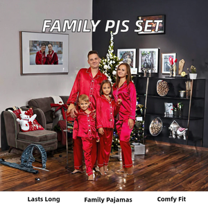 2025 <strong>Christmas</strong> Family Matching Satin Pajamas Set Comfortable Smooth Satin Button-Personalized Baby Kids <strong>Pyjamas</strong> for <strong>Couples</strong> Home - Product Image 5