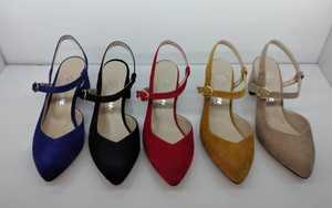 Sandales plates en daim Fujya Lux Classic pour femmes, talon court de 5 cm, chaussures de tous les jours et de soirée, avec ouverture à l'arrière, série you, tailles 36-40, fabriquées en Turquie - Product Image 2