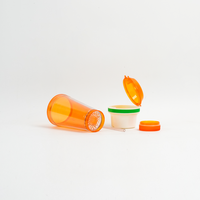 Gobelets réutilisables en plastique transparent de qualité alimentaire, portables, 350 ml, 2-en-1, avec couvercle et paille, et bol à collation intégré