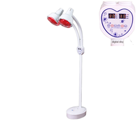 Équipement de Salon de beauté direct d'usine Hot Push Double Head Lampe infrarouge électrique Lampe de cuisson au sol verticale mobile Usage domestique