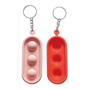 Đơn giản Dimple Silicone Thần Tài Popper đẩy Keychain đồ chơi - Product Image 1