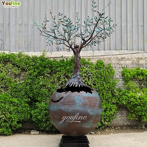 YOUFINE Antique Abstract Decor Outdoor Villa Jardim Grande Arte Intemporal Elenco Gigante Árvore de Bronze da Vida Escultura Estátua para Venda - Product Image 3