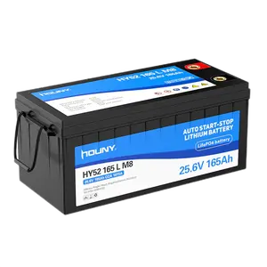 Houny 12.8v démarrage batterie arrêt lithium 24v batterie de voiture lifepo4 démarreur 12v batterie de voiture automobile 45ah 60ah 75ah 100ah