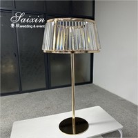 Saixin grand bougeoir en or cristal de haute qualité pièce maîtresse de mariage élégante et décoration de table