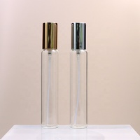 Grosir bulat 5ml 10ml 28ml Crimp Mini kosong semprotan bening botol kaca parfum minyak kemasan kosmetik