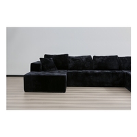 Ensemble de canapés modulaires en L (tissu) personnalisables OEM, design moderne, amovibles, lavables, emballés sous vide, pour appartement