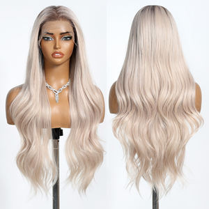 13x6 HD dentelle avant fibre japonaise fait à la main résistant aux hautes températures bonnet <span class=keywords><strong>élastique</strong></span> vraie Photo vague d'eau <span class=keywords><strong>coiffure</strong></span> lâche naturelle - Product Image 1