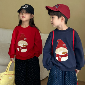 2025 nouveau printemps et automne <span class=keywords><strong>sweat</strong></span> pour enfants épaule ample à manches longues bébé vêtements noël filles garçons tenues - Product Image 1