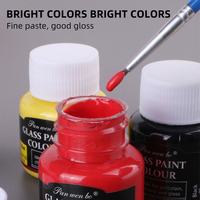 Peintures acryliques Panwenbo 25ml, 6 couleurs, pour artistes, peinture acrylique/verre/affiche/tissu/aquarelle, ensembles de peintures acryliques pour enfants