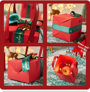 Boîte cadeau <span class=keywords><strong>de</strong></span> <span class=keywords><strong>Noël</strong></span> en carton auto-montable personnalisée avec poignée pour l'emballage <span class=keywords><strong>de</strong></span> chocolats, <span class=keywords><strong>de</strong></span> bonbons et <span class=keywords><strong>de</strong></span> sucre - Product Image 6