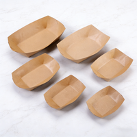 Barquettes en papier pour frites, boîtes d'emballage pour ailes de poulet frites, boîtes personnalisées imprimées pour collations pour enfants, contenants en papier pour restauration rapide