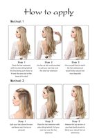 Extensions de cheveux à fil invisible, longues, ondulées et bouclées, blond platine, postiche halo à double trame, réglable, avec fil de pêche discret