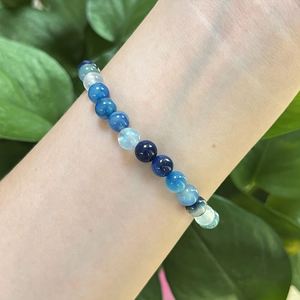 Natural Stone Bracelet Colorful Glass Beaded Stress Relief Seamless Laser <b>Engraved</b> Logo Trade Assurance - Product Image 1