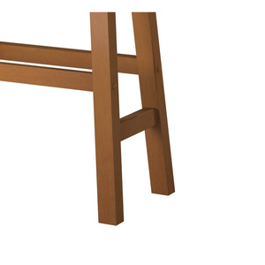 DB Taburetes de altura de barra con acabado de roble de madera maciza de 29 pulgadas, Juego de 2 piezas, asiento de comedor informal, muebles para el hogar con marco de hierro de diseño moderno - Product Image 3