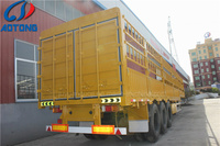 Semi-remorque à 3 essieux, 60 tonnes, avec structure de cage et barrière de protection
