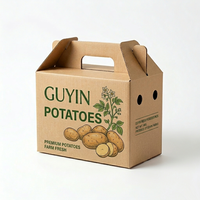 Boîtes imprimées de formes variées personnalisées, boîtes d'emballage en carton ondulé recyclables pour fruits et légumes, carton rigide avec revêtement UV