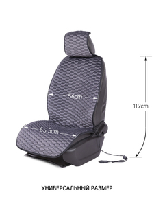 Fundas de asiento de coche de terciopelo con calefacción eléctrica Premium, diseño de panal de lujo, negro y <span class=keywords><strong>gris</strong></span> para Prius Sienna Camry Altima - Product Image 3