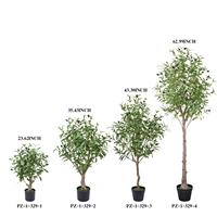 RUOPEI Pohon Zaitun Bonsai Buatan Plastik Realistis Tahan Air Ramah Lingkungan Dekorasi Dalam & Luar Ruangan Buah Hitam Tanpa Bau