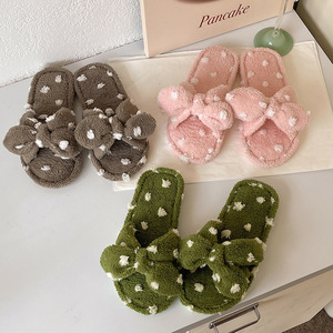 Pantofola invernale leggera antiscivolo da donna impermeabile impermeabile <span class=keywords><strong>con</strong></span> fiocco all'ingrosso per uso domestico <span class=keywords><strong>pantofole</strong></span> - Product Image 4