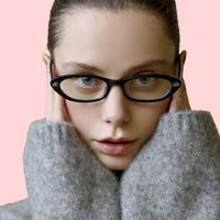 Lunettes de lecture anti-lumière bleue pour femmes, monture optique œil de chat, motif géométrique européen et américain