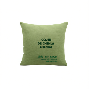 Cojín de Chenilla Verde Brillante de 45*45CM, Categoría de Producto: Cojines y Almohadas - Product Image 1