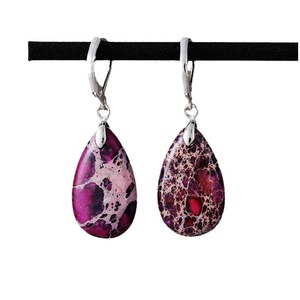 Pendientes de Lágrima de Lapislázuli, Plata Tibetana, Pendientes Colgantes de Moda para Mujer, Joyería de Regalo - Product Image 5