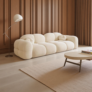 Conjunto de Sofá Seccional Moderno Estofado, Sofá Confortável, Embalagem Compactada a Vácuo, Mobiliário para Sala de Estar - Product Image 4