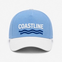 Gorra de Béisbol Personalizada con Bordado de Montaña, de Sarga de Algodón, con Colores en Contraste, Correa Ajustable y Visera Curva para Exteriores