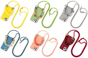 Sac bandoulière en cuir véritable 120cm Léopard Acrylique Sangle de téléphone personnalisable Etui de téléphone portable <span class=keywords><strong>Collier</strong></span> de remplacement pour le bricolage - Product Image 3