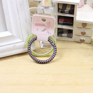 Coleteros de Resina Plástica Estilo Coreano con Diseño de Cable Telefónico y Color Degradado, Accesorio Casual para el Cabello - Product Image 2