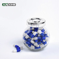 Capsules vides en gélatine ANXINE, taille 00, 0, 1, 2, bleu nacré, capsules de gel séparées, certifiées Halal