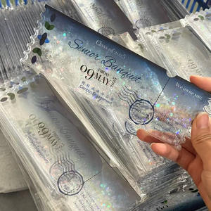 Lujosa tarjeta de invitación con purpurina personalizada para boda, cumpleaños, Navidad, graduación, Año Nuevo, cartón acrílico de plástico colorido - Product Image 4