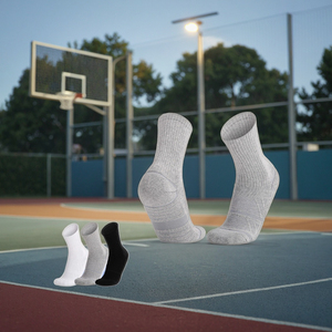 Elite bóng rổ vớ dành cho người lớn giữa bê độ dày tiêu chuẩn khăn dưới của nam giới Spandex/<span class=keywords><strong>Polyester</strong></span>/cotton rắn màu thể thao giản dị - Product Image 1