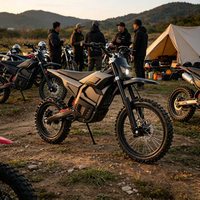 Moto tout-terrain électrique, batterie lithium 60V, moteur sans balais 5000W, 65 km/h, autonomie 40 km, hydraulique