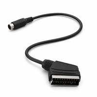 Câble audio de précision 21 broches SCART vers jack stéréo mâle 3,5 mm, non blindé, en PVC, 1,8 m, pour utilisation avec microphone de voiture et téléviseur Full HD