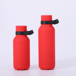 Custom logo Vacuum Insulated Stainless Steel <strong>Water</strong> <strong>Bottle</strong> Small Mouth <strong>Water</strong> <strong>Bottle</strong> with Silicone Handle - Product Image 2