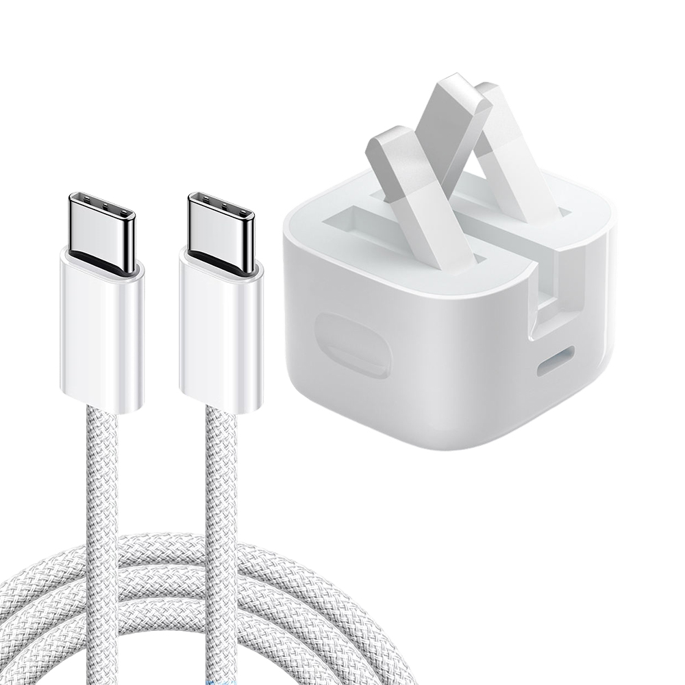 White- UK Plug( Charger+ cable+ box)