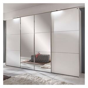 Muebles de Dormitorio de Diseño Moderno, Armario con Cajones Lacados y Espejo, Ropa Personalizada - Product Image 5