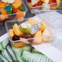 Boîte alimentaire en plastique transparent jetable en matériaux recyclés en gros