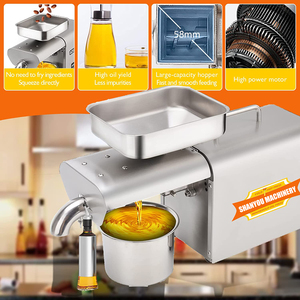 Shanyou Home Mini 710w <b>3</b>-5kg/h Oil Press Olive Extraction Machine Sunflower Seed Soybean Expeller Price Seed Oil Extraction <b>Mach</b> - Product Image 2