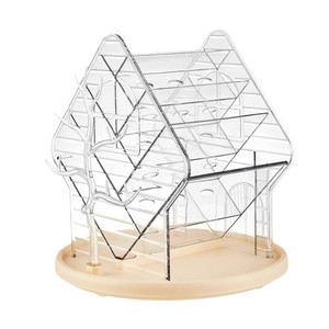 Boîte de rangement transparente multifonctionnelle pour cosmétiques et rouge à lèvres, solution d'organisation rotative pour la maison, y compris des cotons-tiges - Product Image 1