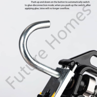 Pistola de calafateo manual de cartucho con barril de aluminio, aplicador de sellador de silicona, herramienta manual de construcción que ahorra esfuerzo