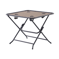 Table pliante légère et durable de haute qualité, respirante, en maille, avec porte-gobelets pour l'extérieur