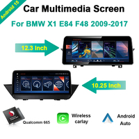 Pantalla Multimedia para Auto con Navegación GPS Android 15 y Carplay para BMW X1 E84 F48 2009-2017 CIC/NBT, Reproductor de Radio, Video, DVD, Estéreo