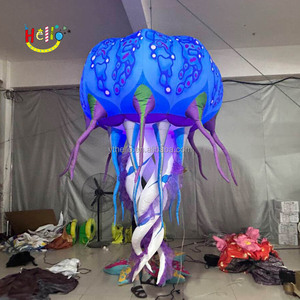 <span class=keywords><strong>Acuario</strong></span> gigante colgante inflable decoración azul luminoso inflable medusas con luz Led - Product Image 6