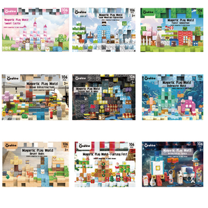 Onshine, 106 Uds., Castillo Mágico, juego magnético, bloques <span class=keywords><strong>de</strong></span> construcción del mundo, mina, cubos <span class=keywords><strong>de</strong></span> construcción magnéticos, juguetes para niños, 2,0 cm ASTM CE - Product Image 6