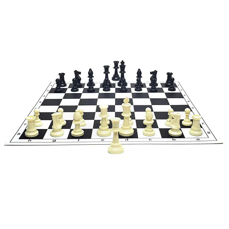 Mini jeu d'échecs de voyage en vinyle de luxe de qualité supérieure, sculpture d'art antique, ensemble d'échecs avec boîte